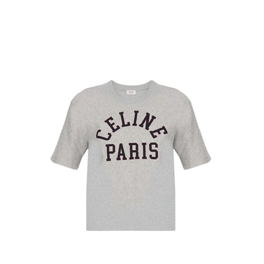 Celine Women Logo Cotton T-Shirt